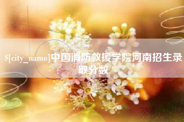 无为中国消防救援学院河南招生录取分数