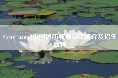 无为中国消防救援学院简介及招生章程