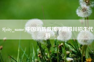 无为中国消防救援学院四川招生代码