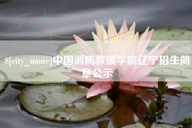 无为中国消防救援学院辽宁招生简章公示