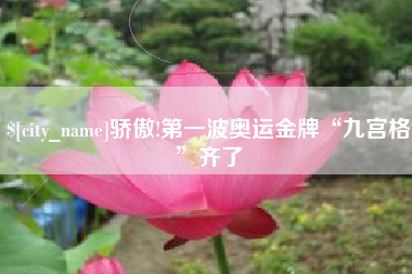 无为骄傲!第一波奥运金牌“九宫格”齐了