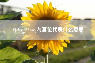 无为九宫位代表什么意思