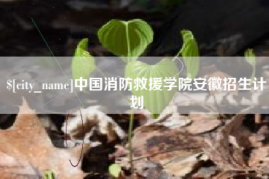 无为中国消防救援学院安徽招生计划