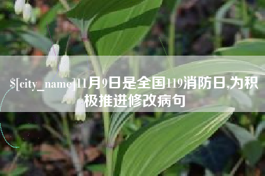 无为11月9日是全国119消防日,为积极推进修改病句