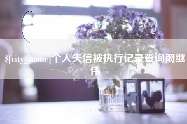 无为个人失信被执行记录查询阚继伟