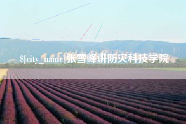 无为张雪峰讲防灾科技学院