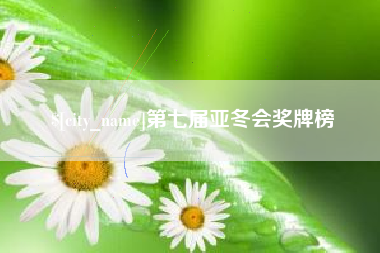 无为第七届亚冬会奖牌榜