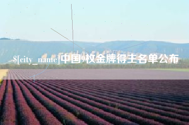 无为中国9枚金牌得主名单公布