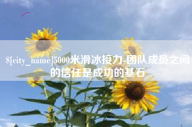 无为5000米滑冰接力-团队成员之间的信任是成功的基石