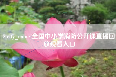 无为全国中小学消防公开课直播回放观看入口