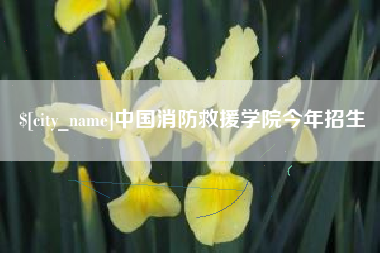 无为中国消防救援学院今年招生
