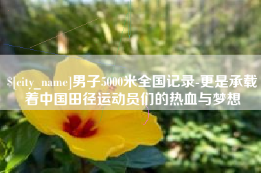 无为男子5000米全国记录-更是承载着中国田径运动员们的热血与梦想