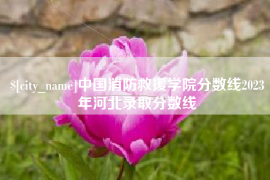无为中国消防救援学院分数线2023年河北录取分数线