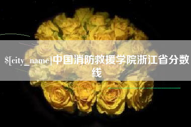 无为中国消防救援学院浙江省分数线