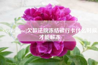 无为欠款法院冻结银行卡什么时候才能解冻