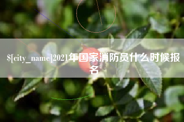 无为2021年国家消防员什么时候报名