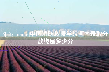 无为中国消防救援学院河南录取分数线是多少分