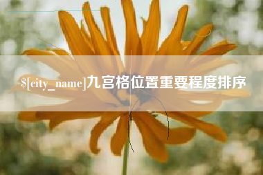 无为九宫格位置重要程度排序