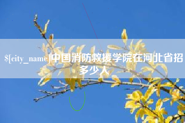无为中国消防救援学院在河北省招多少人