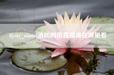 无为消防网络直播课在哪里看