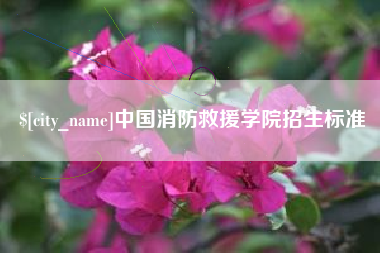 无为中国消防救援学院招生标准