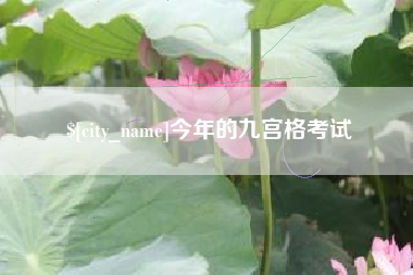 无为今年的九宫格考试