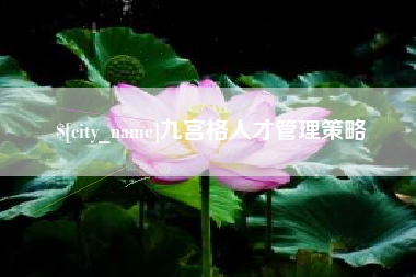 无为九宫格人才管理策略