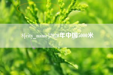 无为2020年中国5000米