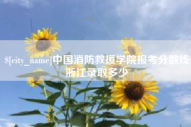 无为中国消防救援学院报考分数线浙江录取多少