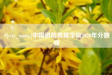 无为中国消防救援学院2020年分数线